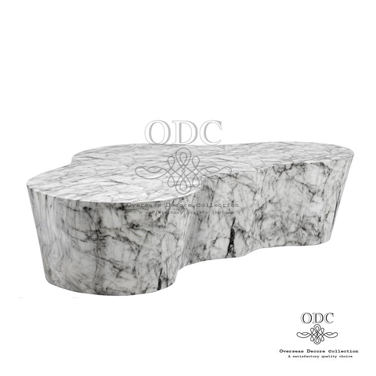 Marble Touch Metal Cloud Look Coffee Table