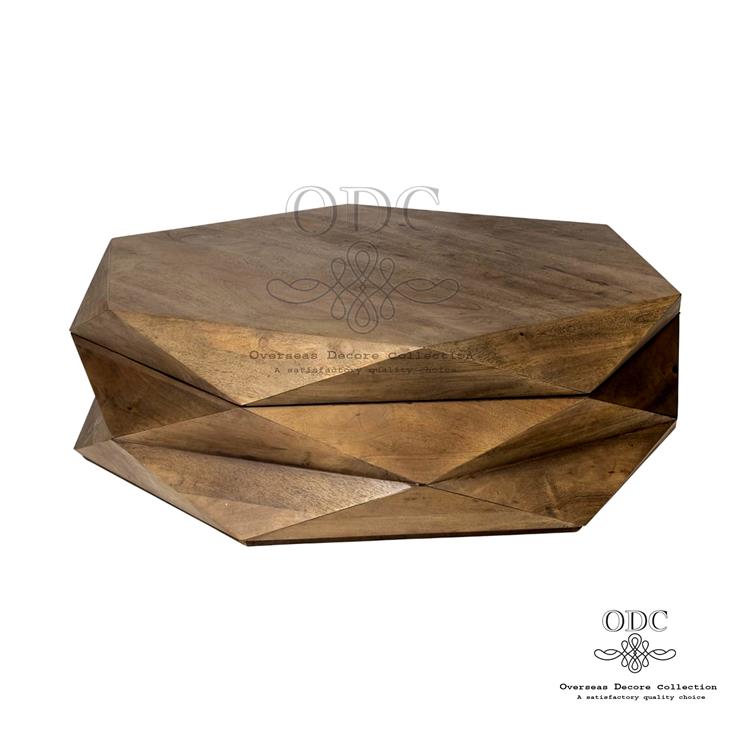 Cap Openable Storage Solid Wood Coffee Table